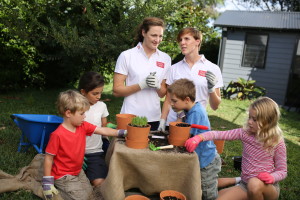 Cate and Bronte and kids