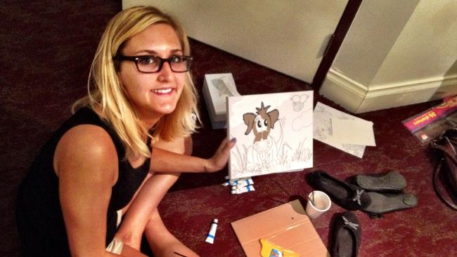 Russell James daughter Emily relaxes