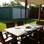 outdoor lunch watching the footy